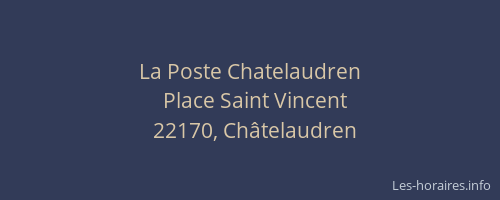 La Poste Chatelaudren