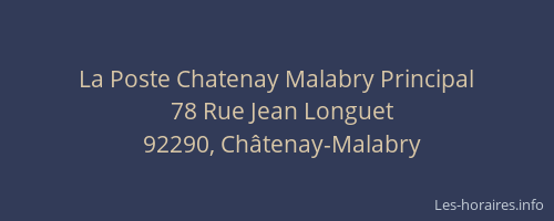 La Poste Chatenay Malabry Principal