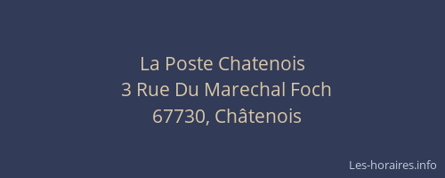 La Poste Chatenois