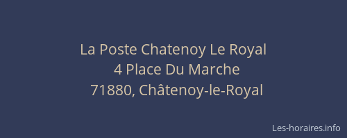 La Poste Chatenoy Le Royal