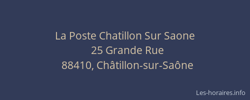 La Poste Chatillon Sur Saone