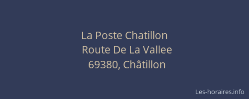 La Poste Chatillon