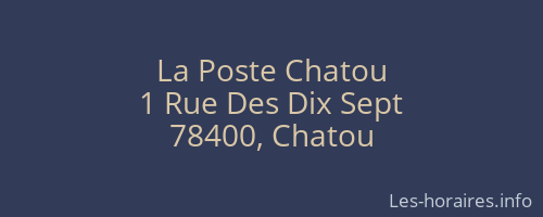 La Poste Chatou