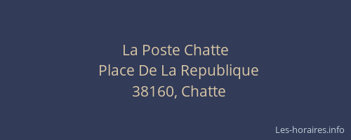 La Poste Chatte