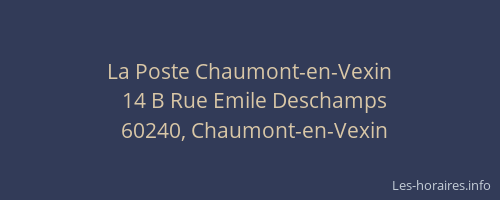 La Poste Chaumont-en-Vexin