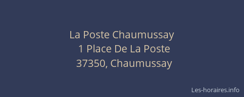 La Poste Chaumussay