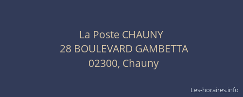 La Poste CHAUNY