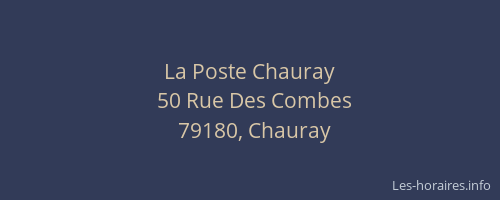 La Poste Chauray
