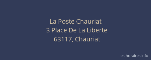 La Poste Chauriat