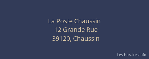 La Poste Chaussin
