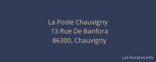 La Poste Chauvigny
