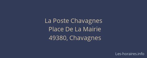 La Poste Chavagnes