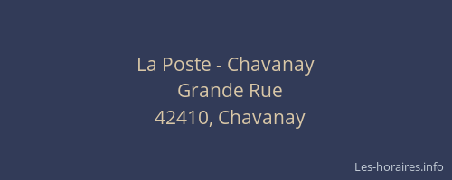 La Poste - Chavanay