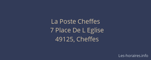 La Poste Cheffes
