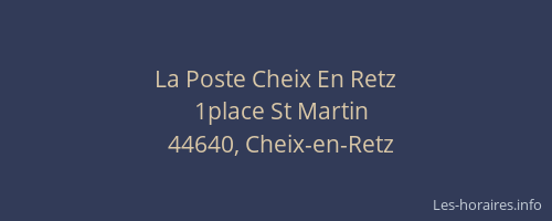 La Poste Cheix En Retz