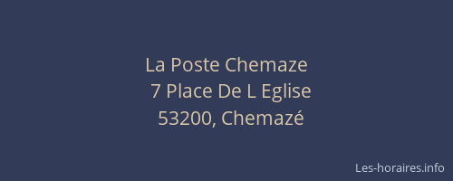 La Poste Chemaze