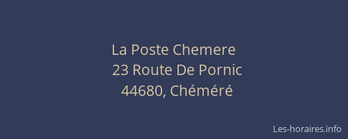 La Poste Chemere