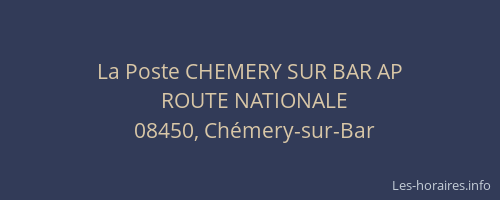 La Poste CHEMERY SUR BAR AP