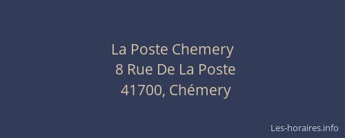 La Poste Chemery