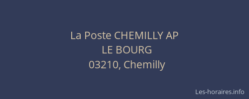 La Poste CHEMILLY AP