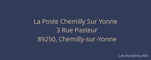 La Poste Chemilly Sur Yonne