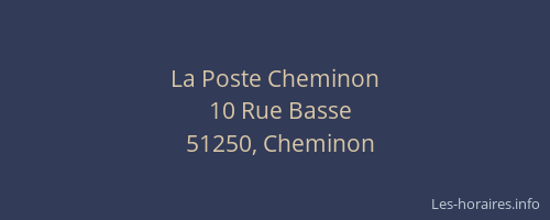 La Poste Cheminon