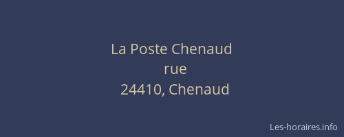 La Poste Chenaud