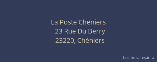 La Poste Cheniers