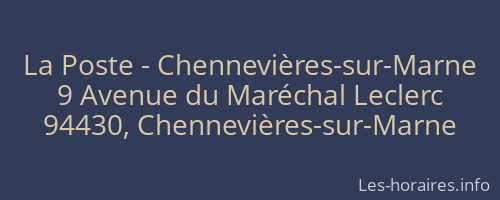 La Poste - Chennevières-sur-Marne