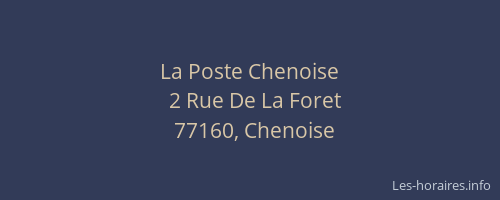 La Poste Chenoise