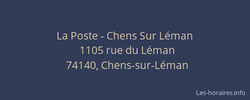 La Poste - Chens Sur L&eacute;man