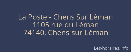 La Poste - Chens Sur Léman