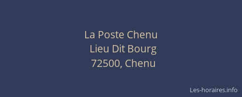 La Poste Chenu