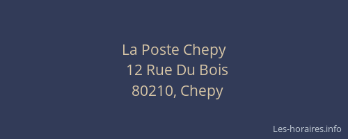 La Poste Chepy