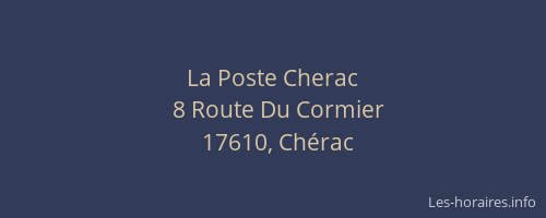 La Poste Cherac