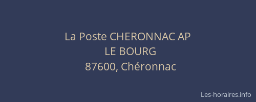 La Poste CHERONNAC AP