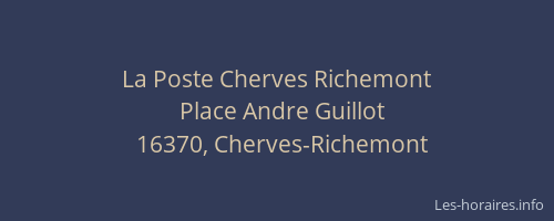 La Poste Cherves Richemont
