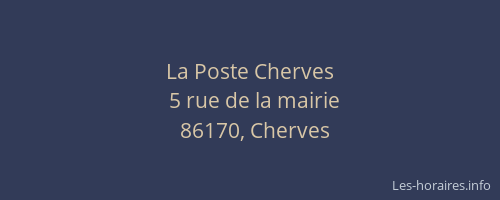 La Poste Cherves