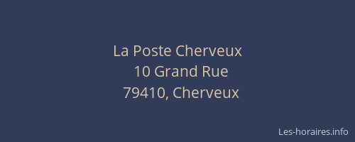 La Poste Cherveux