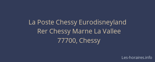 La Poste Chessy Eurodisneyland