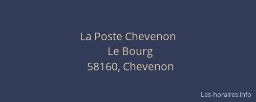La Poste Chevenon