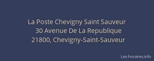 La Poste Chevigny Saint Sauveur