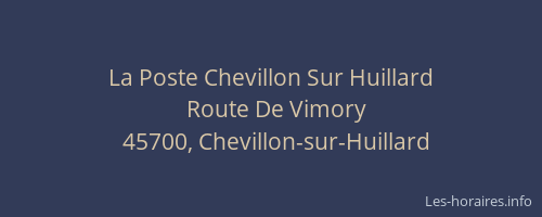 La Poste Chevillon Sur Huillard