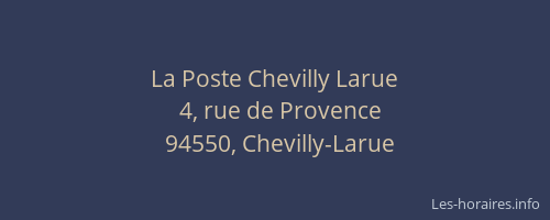 La Poste Chevilly Larue