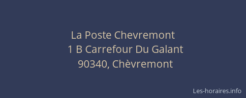 La Poste Chevremont
