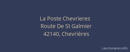 La Poste Chevrieres