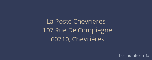 La Poste Chevrieres
