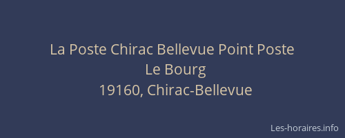 La Poste Chirac Bellevue Point Poste