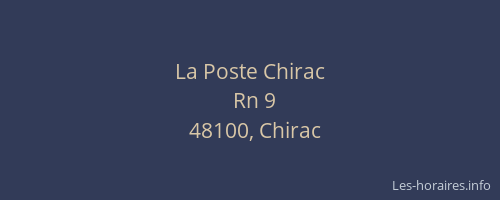 La Poste Chirac