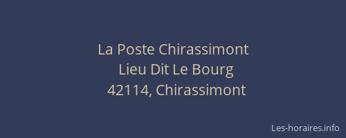 La Poste Chirassimont